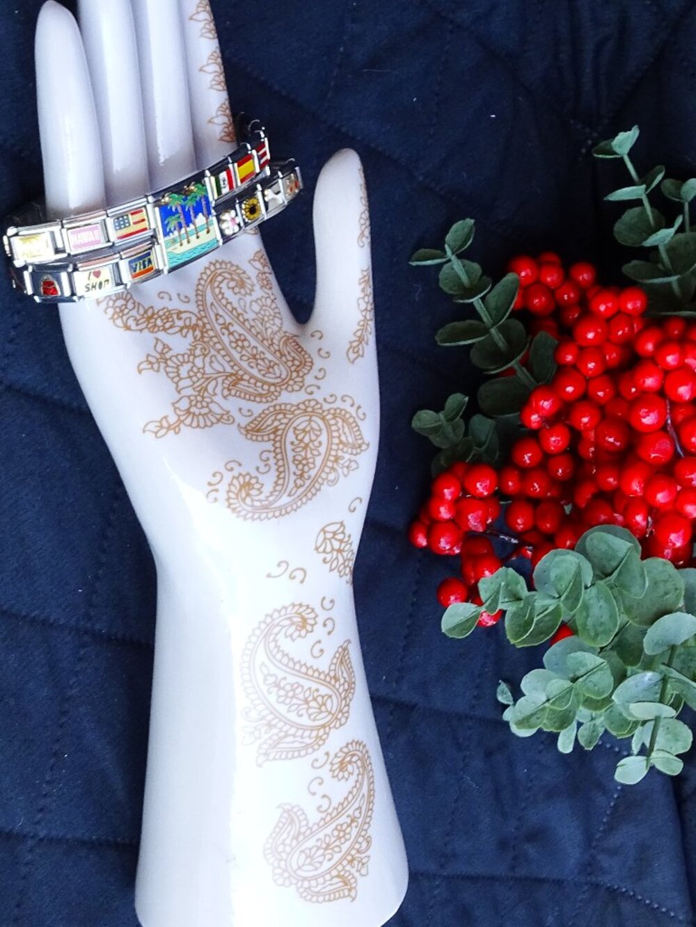 Lovely Double Banded Italian Charm Bracelet